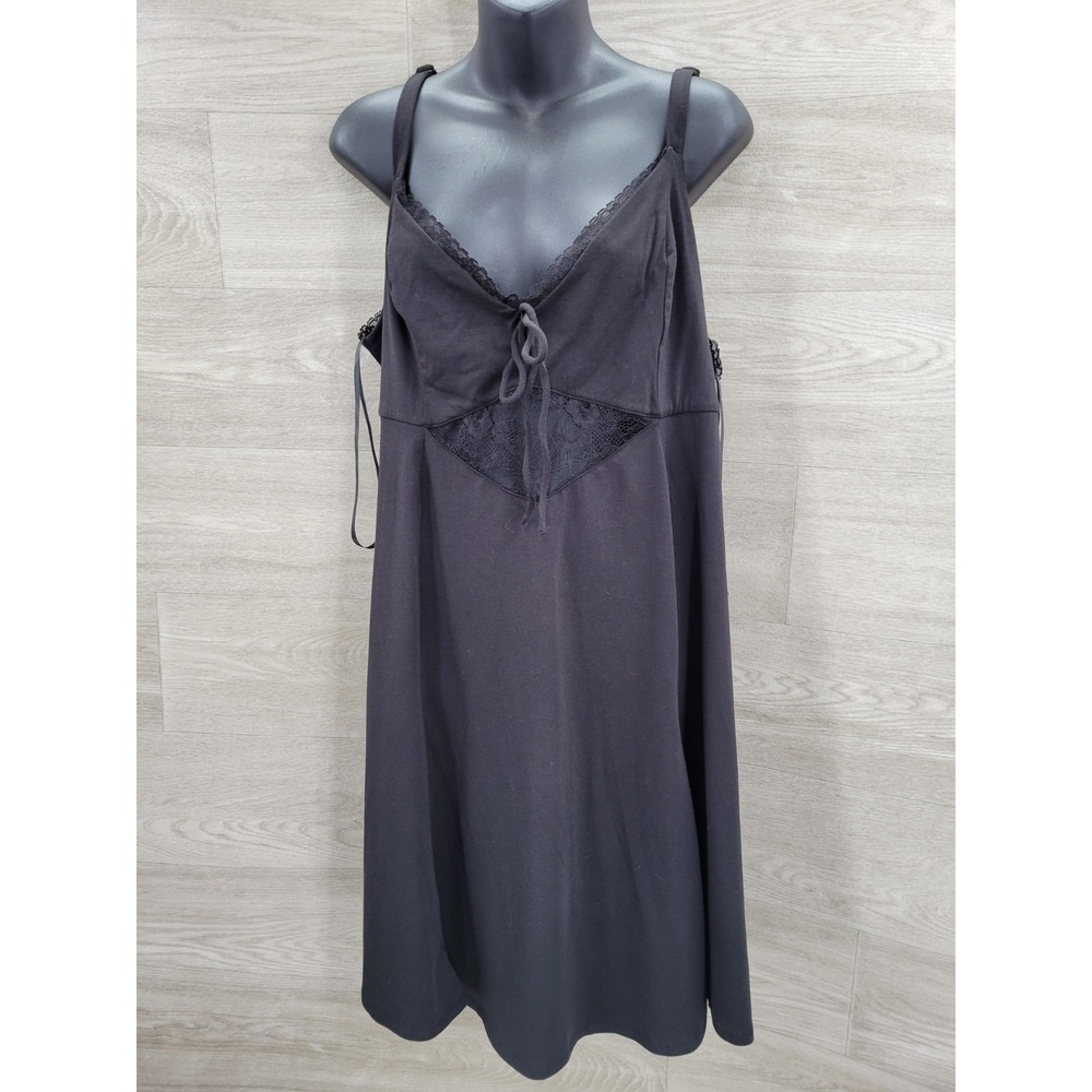 Torrid Nightfall Lace Cami Mini Dress Women's Size 3 Black Lace Trim Plus